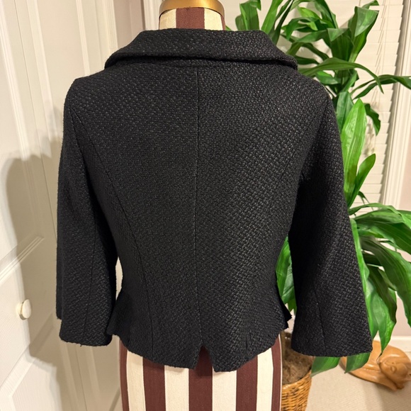 Anthropologie Nick & Mo Womens Tweed Floral Blazer Babydoll Whimsicore Boho M - Picture 3 of 9